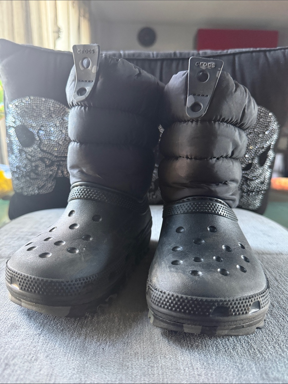 CROCS Black Puffer Clog Boots